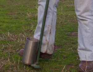 Using a soil sampler makes soil testing easier